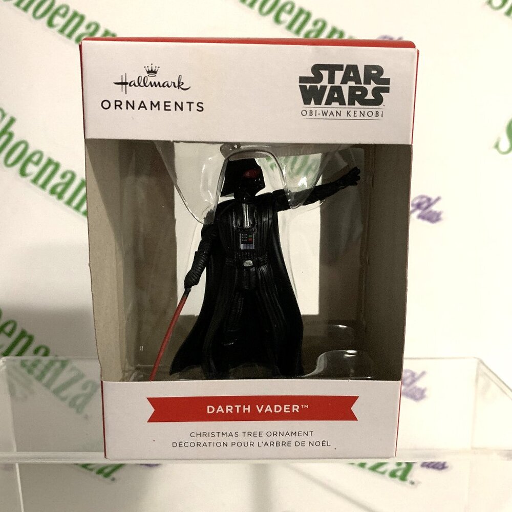 Hallmark Christmas Ornament 2022 Darth Vader Star Wars Red Light Saber The Force